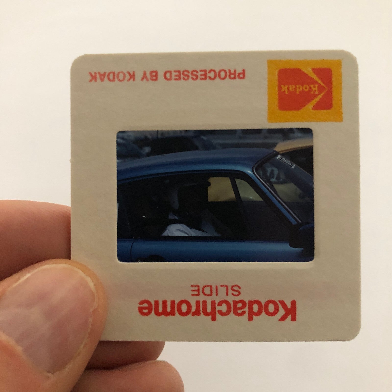 35mm Photo Slide Porsche 911 Racing Car Driver Vintage 1981