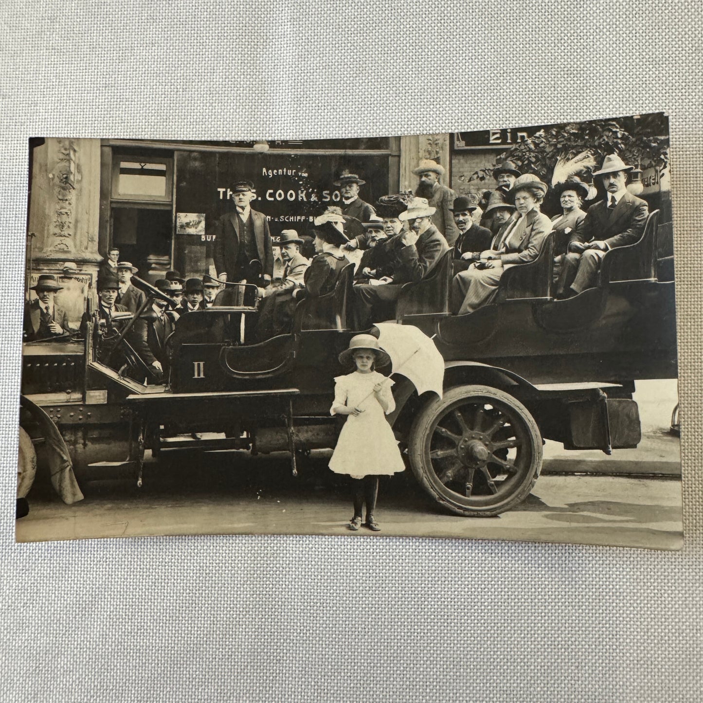 Vintage German Postcard Post Card Tour Bus Automobile Real Photo Postcard RPPC
