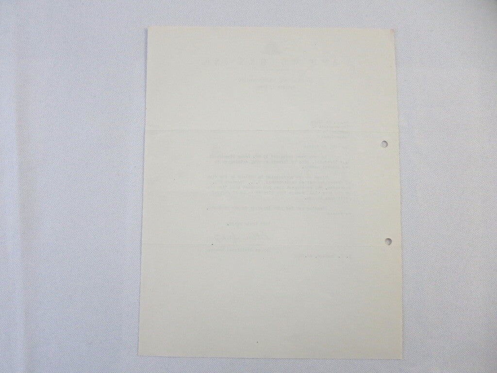 1948 REO Motors Inc Correspondence Letter Letterhead 