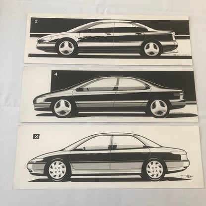 Vintage Car Design PRINT Concept Rendering Germany Ford Lot of 14x