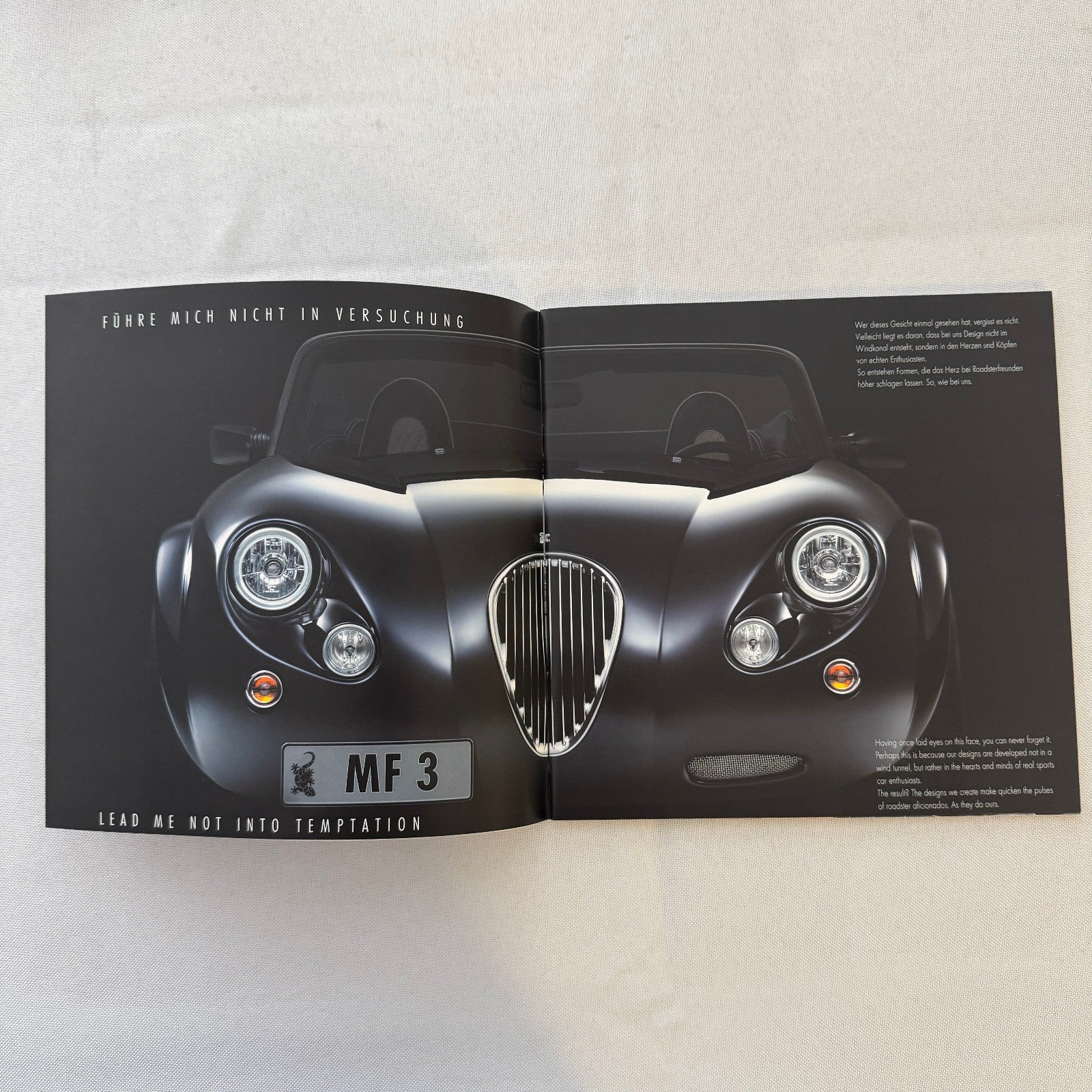Wiesmann Roadster Sports Car Sales Brochure Catalog Advertising