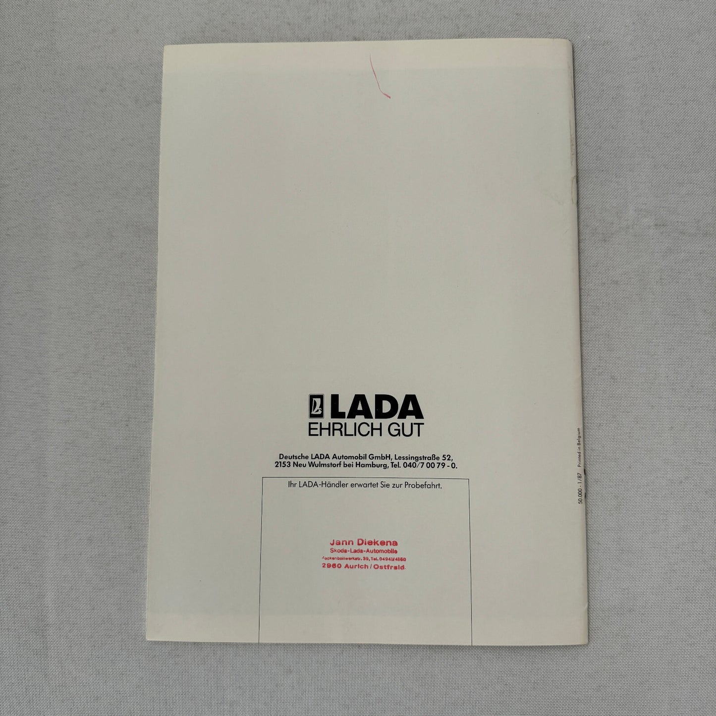 Lada Samara Car Sales Brochure Catalog German Text European Market