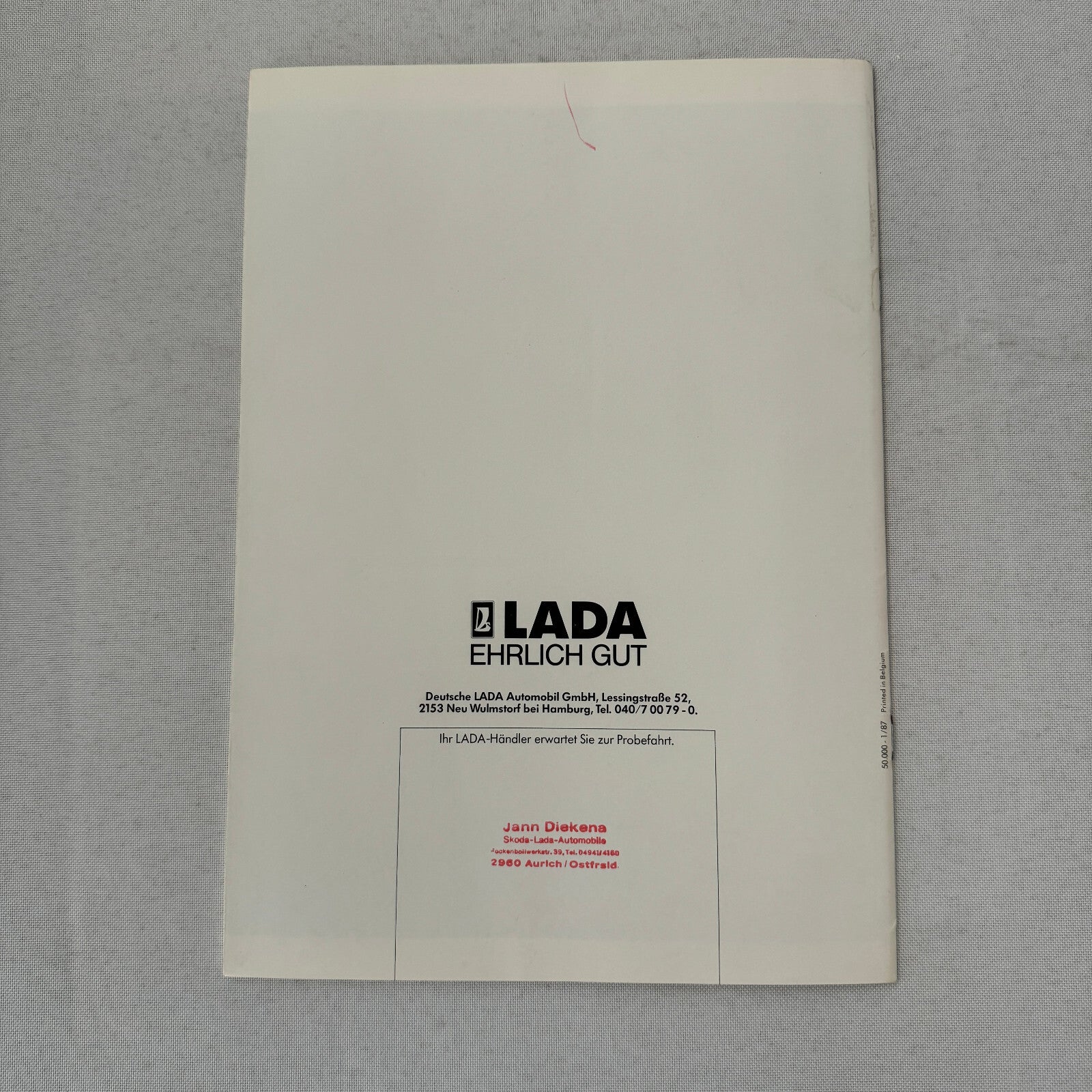Lada Samara Car Sales Brochure Catalog German Text European Market