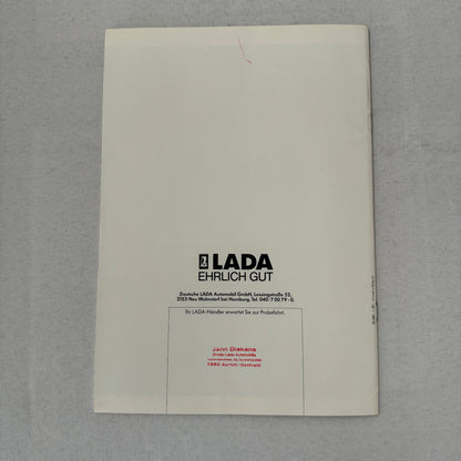 Lada Samara Car Sales Brochure Catalog German Text European Market