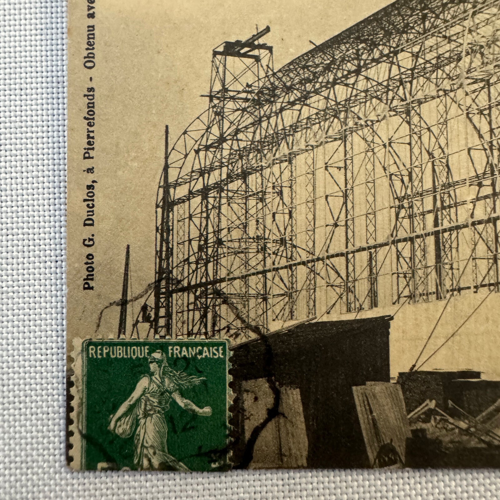 Vintage Zeppelin Airship Dirigible Postcard Post Card French Le Clement Bayard