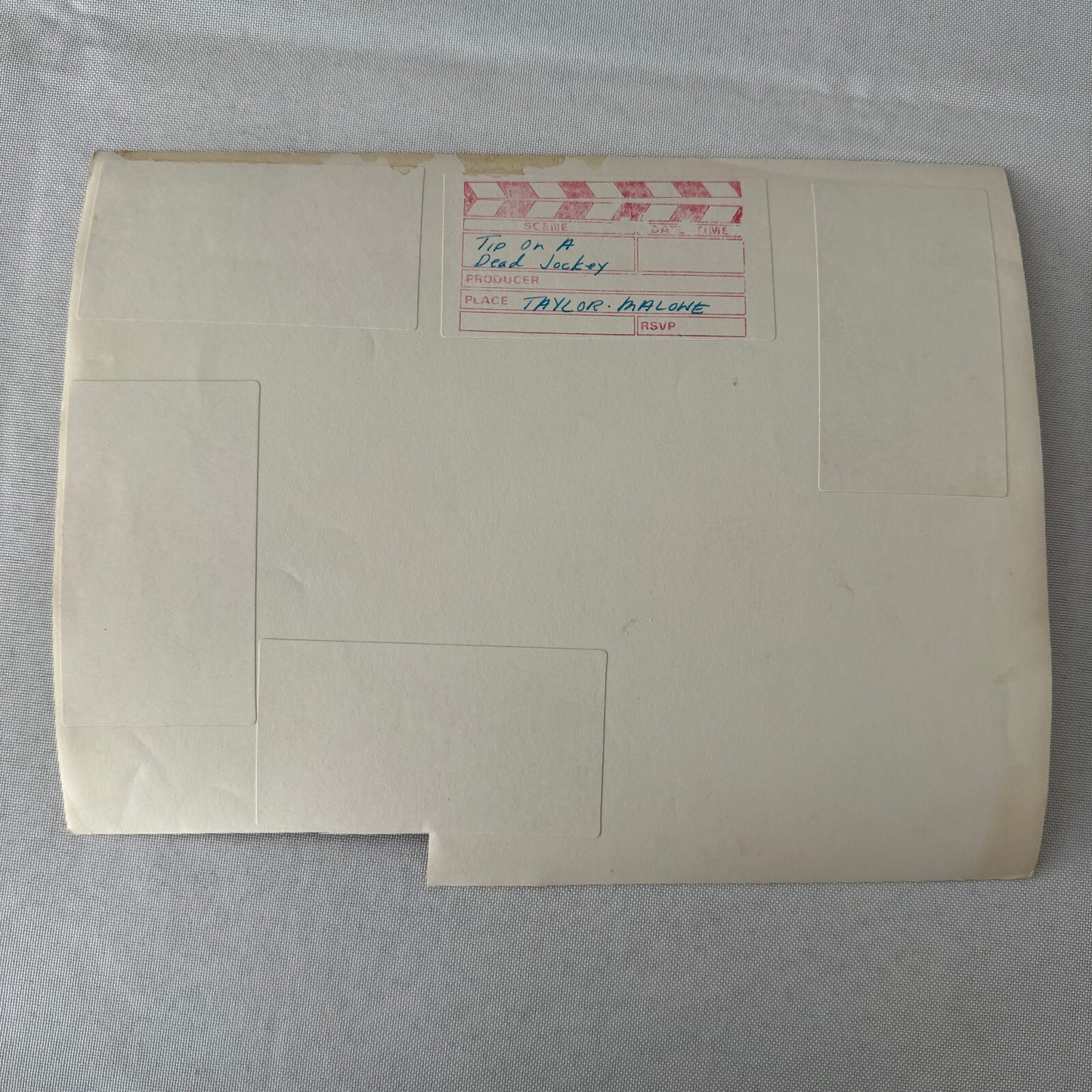 Vintage Movie Film Press Photo Photograph Print Tip of a Dead Jockey