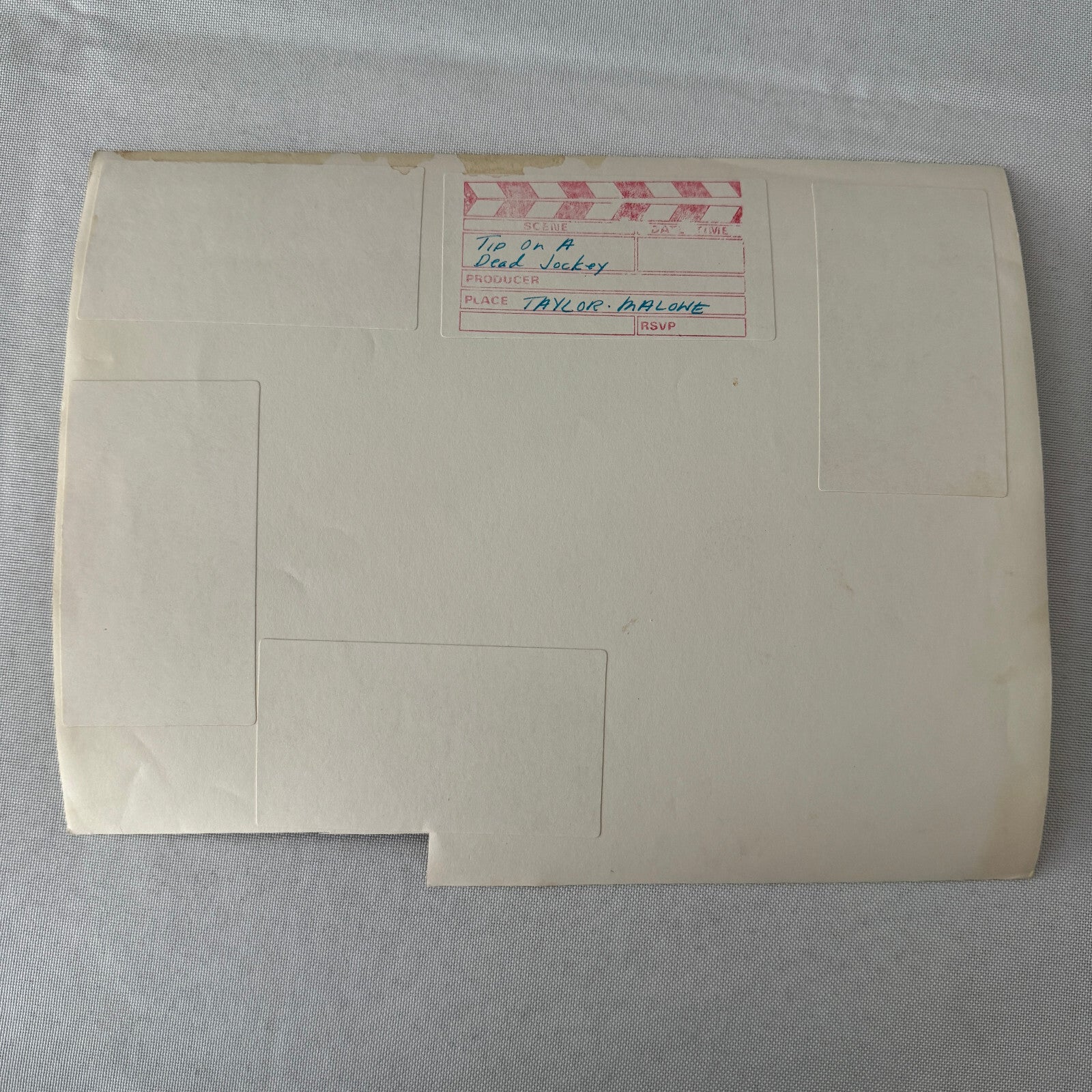 Vintage Movie Film Press Photo Photograph Print Tip of a Dead Jockey