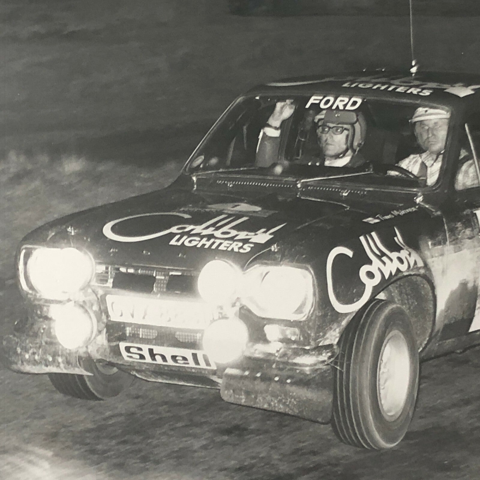 Vintage Rally Racing Photo Photograph 1974 Rallye RAC Ford Car 