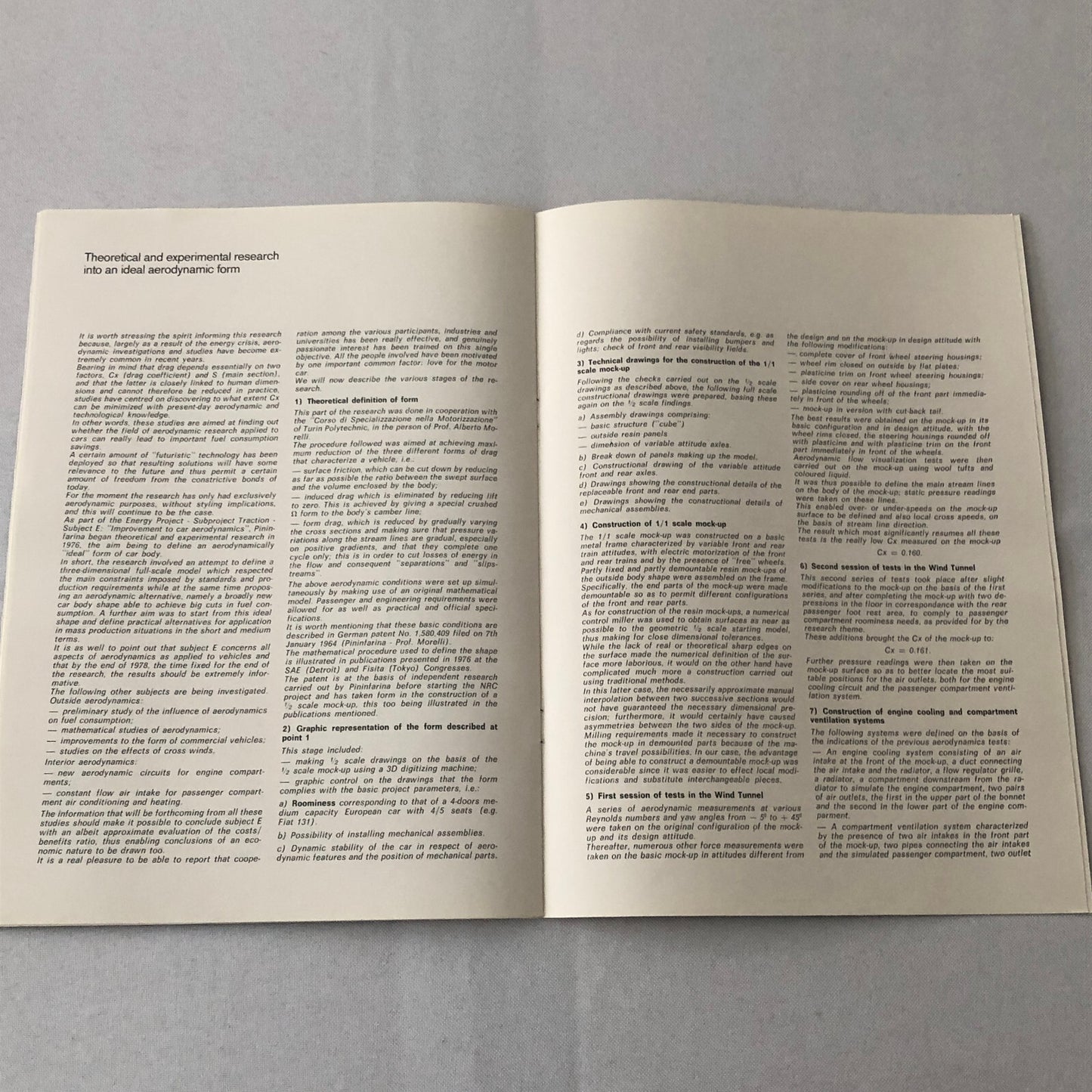 Pininfarina CNR Concept Car Prototype Sales Brochure Catalog Photos Italian