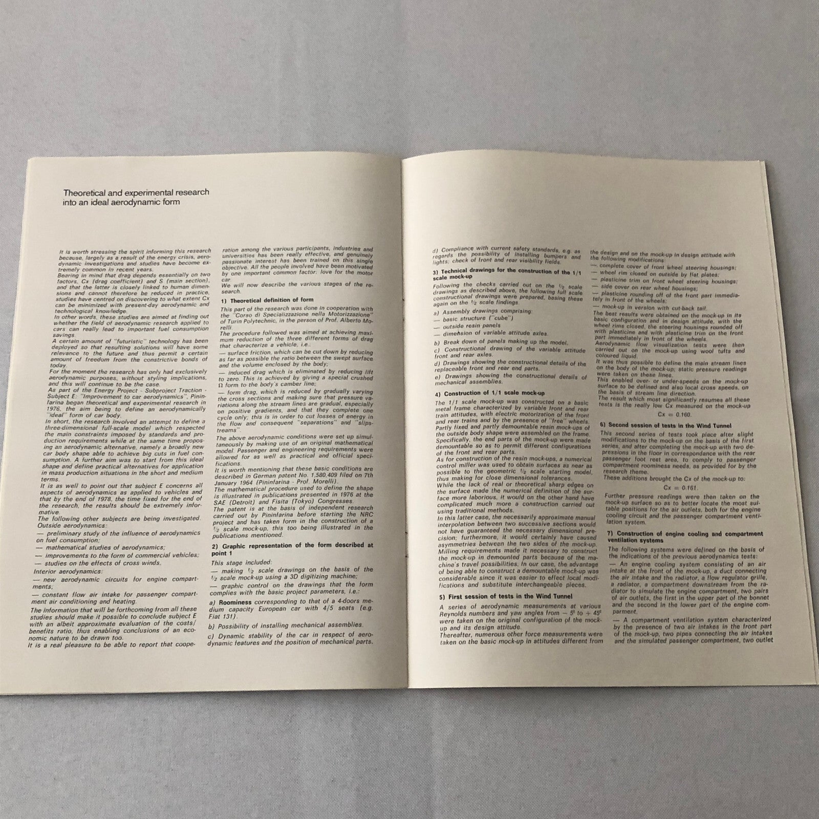 Pininfarina CNR Concept Car Prototype Sales Brochure Catalog Photos Italian