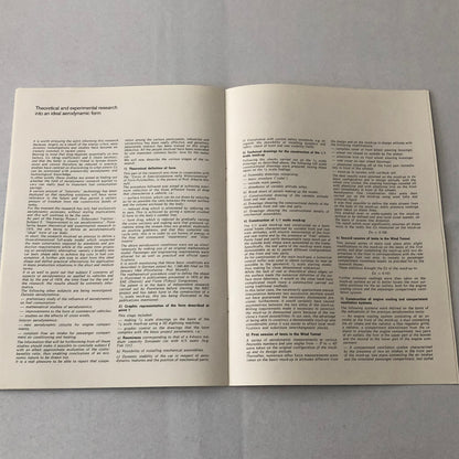 Pininfarina CNR Concept Car Prototype Sales Brochure Catalog Photos Italian