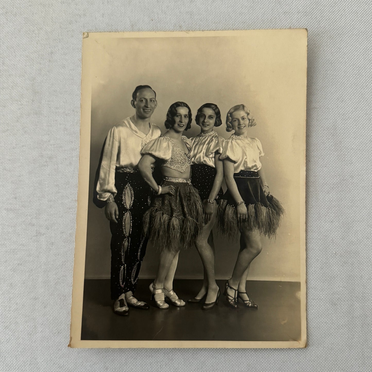 Vintage Circus Acrobat Balancing Act Photo Photograph Fiochi Sisters Paolo