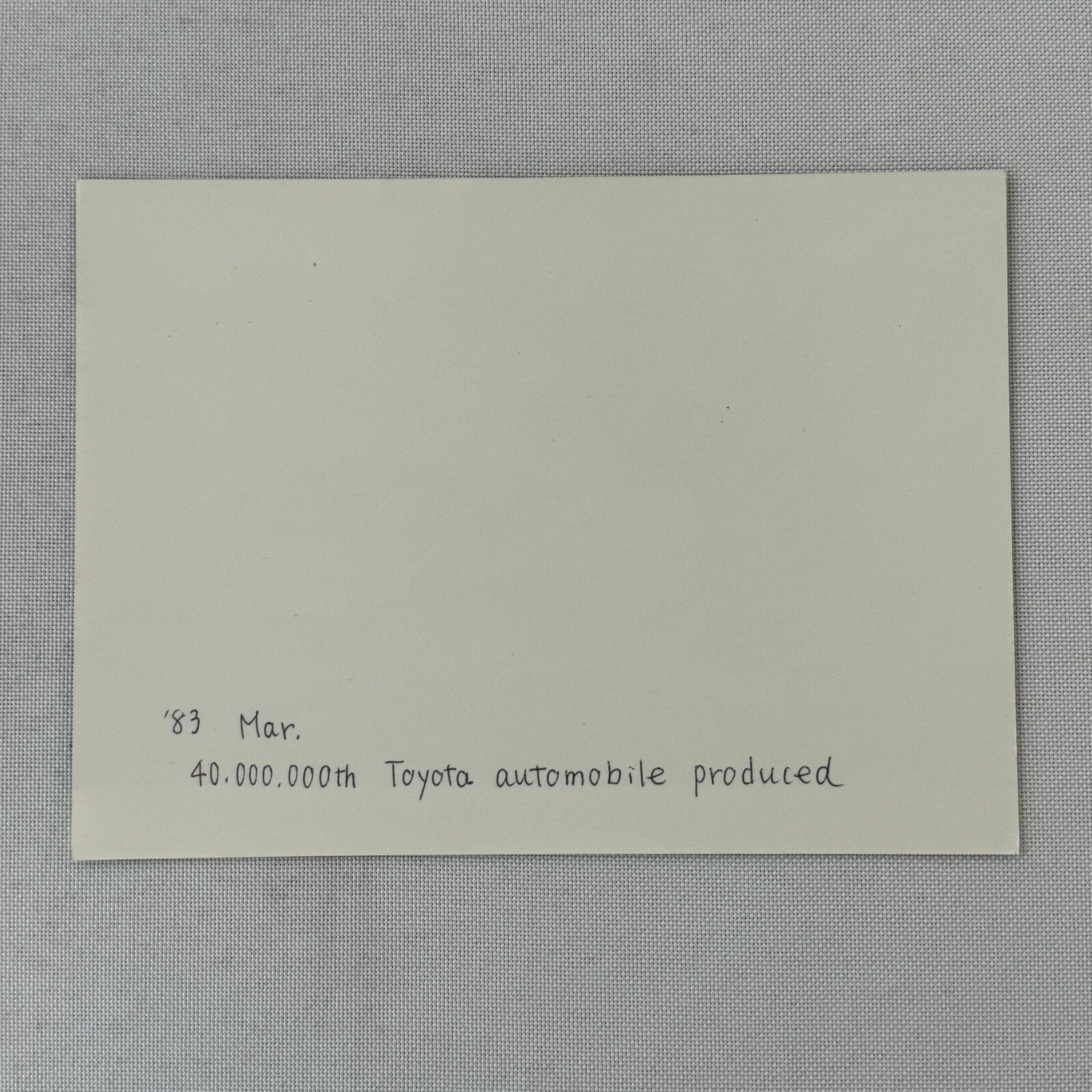 1983 Toyota Car Factory Photo Photograph JDM Japanese Domestic Market 40,000,000