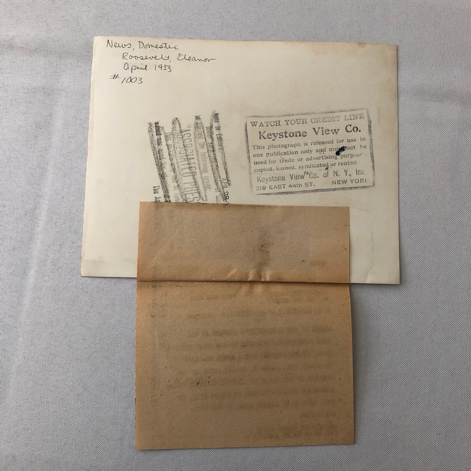 Press Photo Photograph Eleanor Roosevelt First Lady 1933 Congressional Club