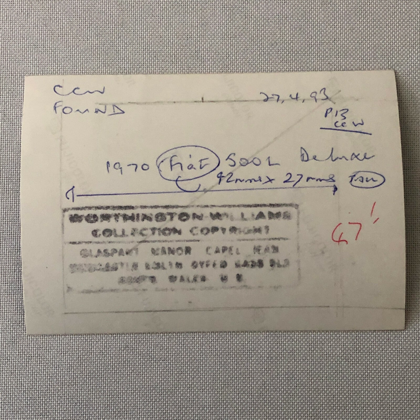 1970 Fiat 500L in Junkyard Junk Yard Photo Photograph Print 