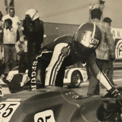 Vintage Motorcycle Sidecar Racing Photo photograph Germany Side Car