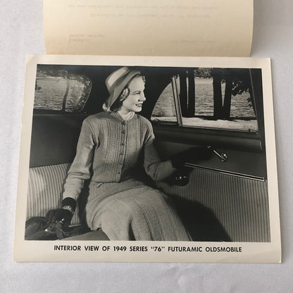 1949 Oldsmobile Series 76 Futuramic Factory Press Photo Photograph