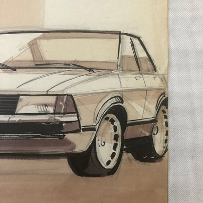 Styling Concept Automobile Illustration Art Drawing Sketch Vintage Ford Granada