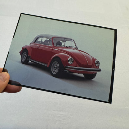 Vintage Volkswagen VW Beetle Convertible Bug Film Transparency Photo