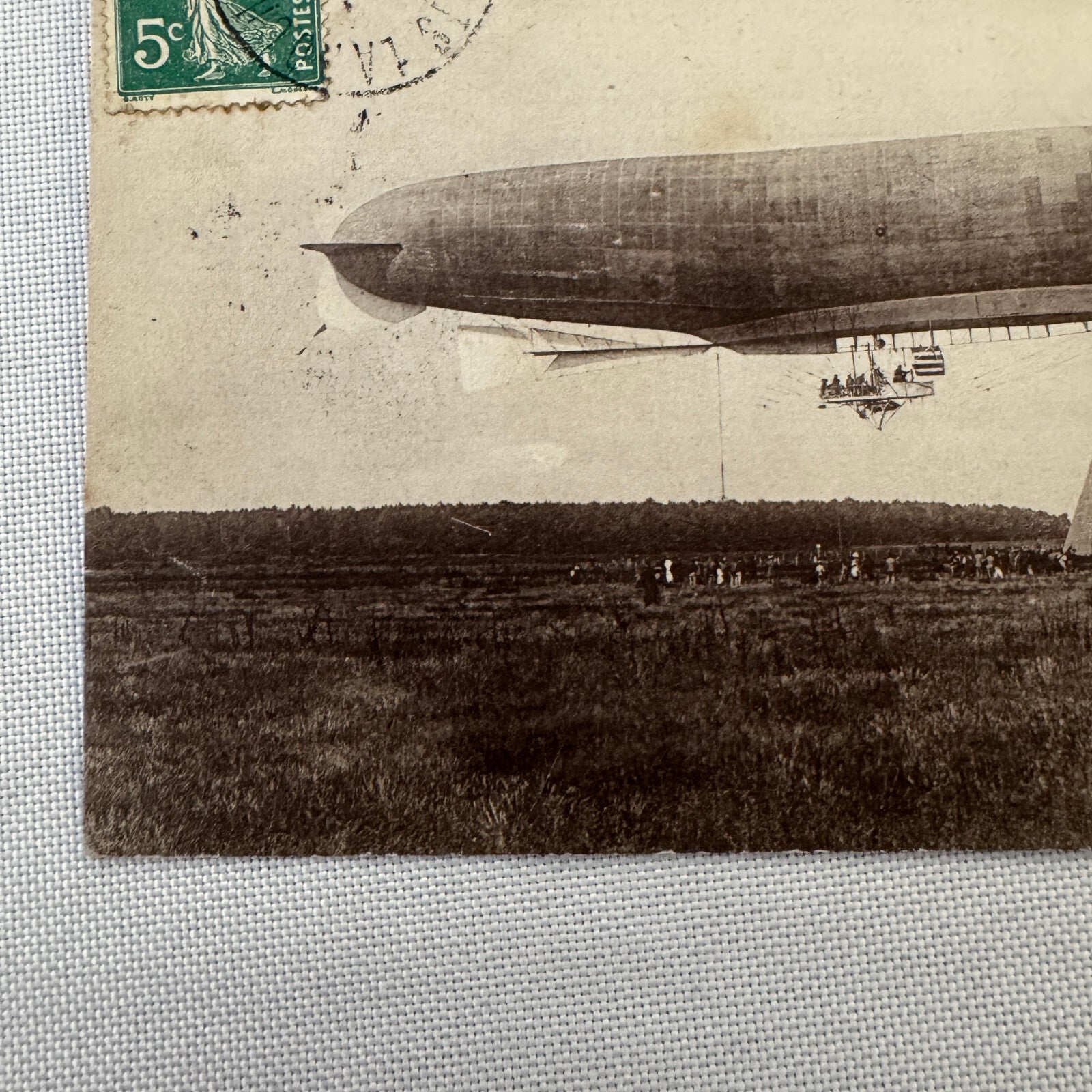 Vintage Zeppelin Airship Dirigible Postcard Post Card French Dirigeable Liberte