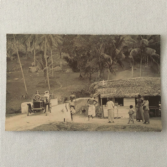 Vintage Photo Post Card Victorian Car Real Photo Postcard RPPC India Sri Lanka ?