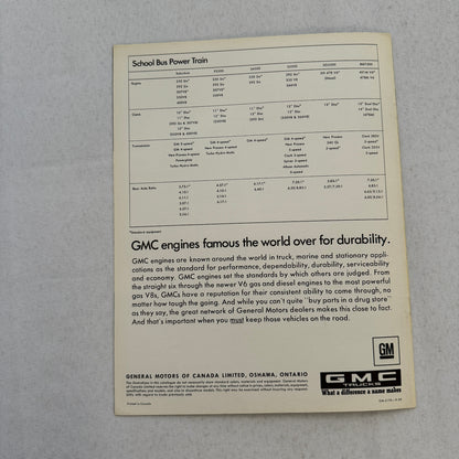 1970 GMC School Bus Sales Brochure Catalog Suburban Value Van Pusher