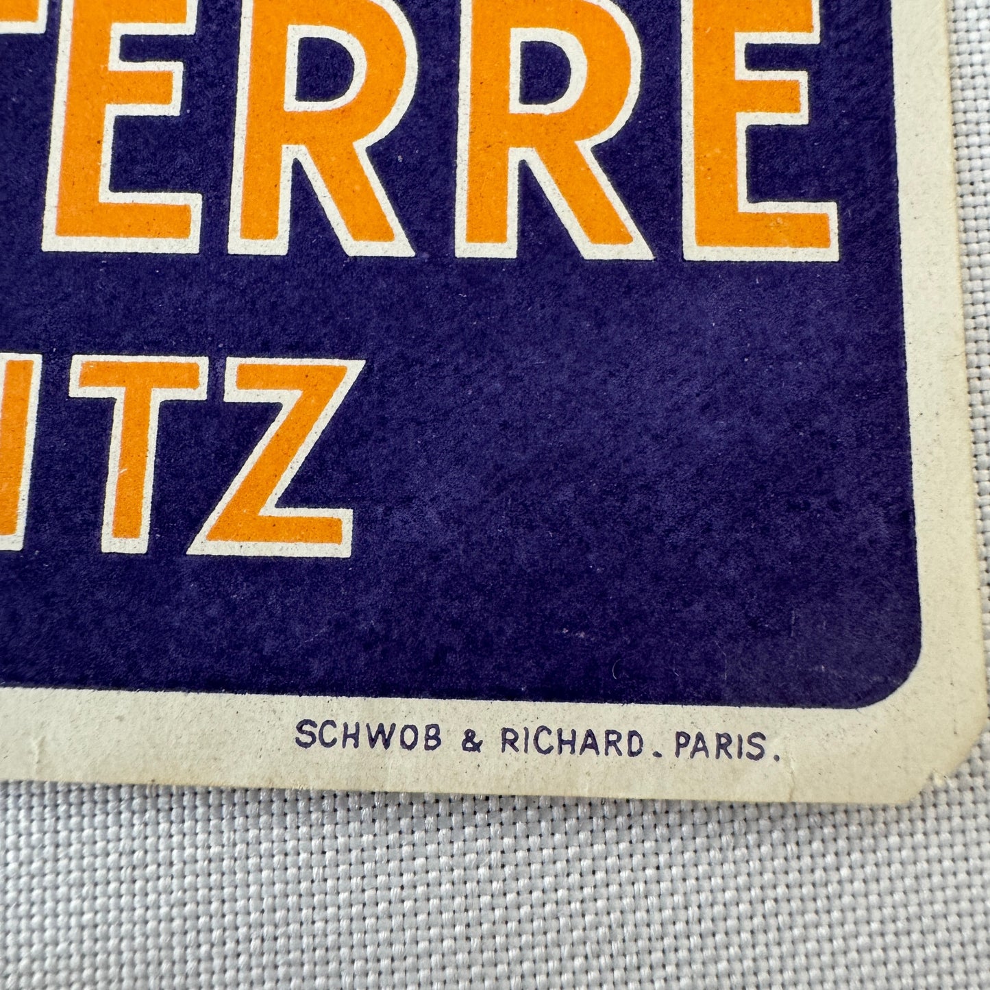 Vintage Hotel Travel Luggage Label Hotel D'Angleterre Biarritz France French