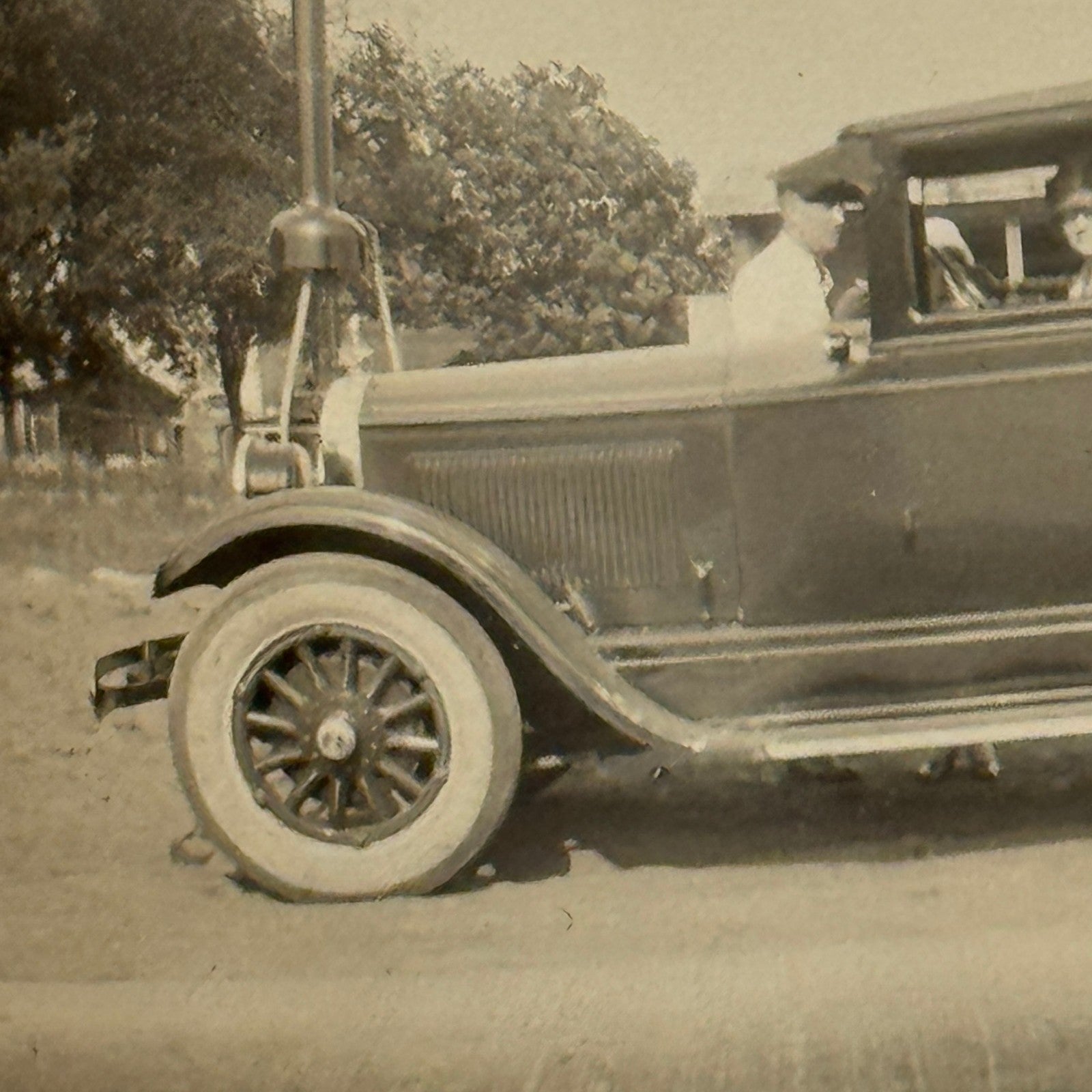 Vintage Automobile Photo Photograph Print Snapshot Women in Car