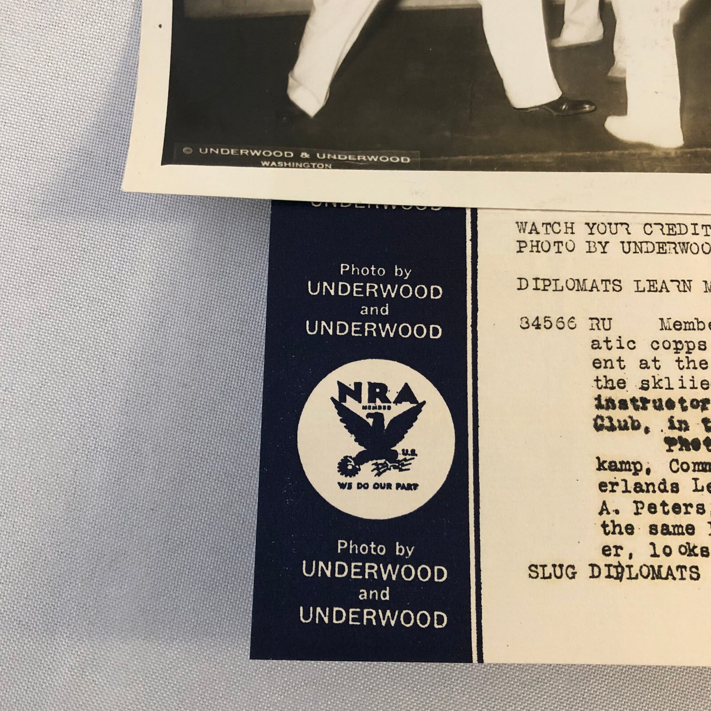Press Photo Photograph Diplomat Receives Boxing Lesson 1933 Underwood Photo