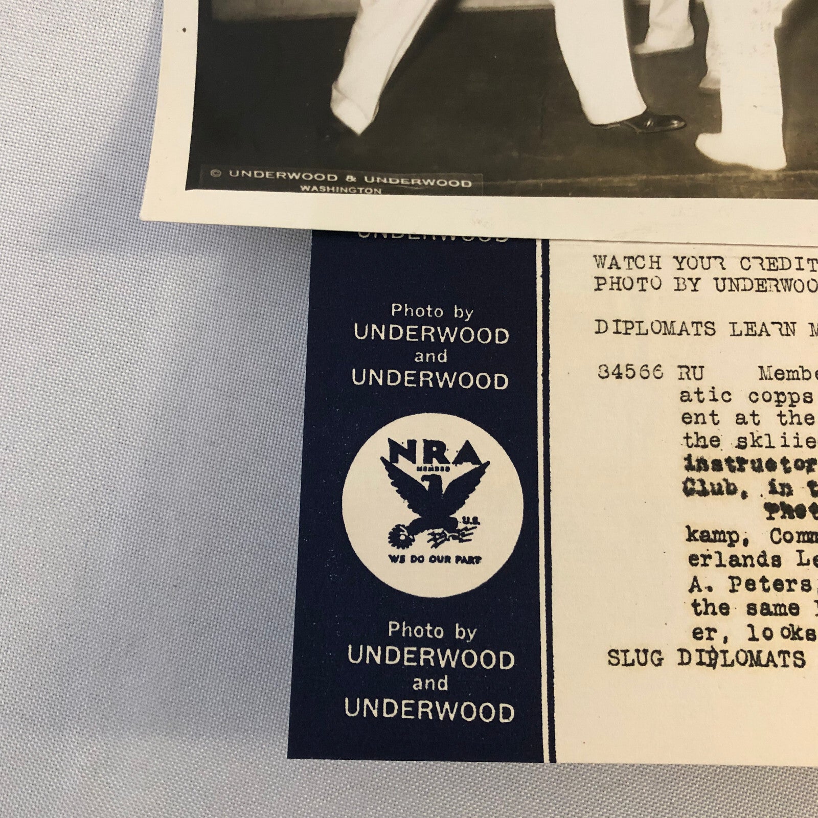 Press Photo Photograph Diplomat Receives Boxing Lesson 1933 Underwood Photo