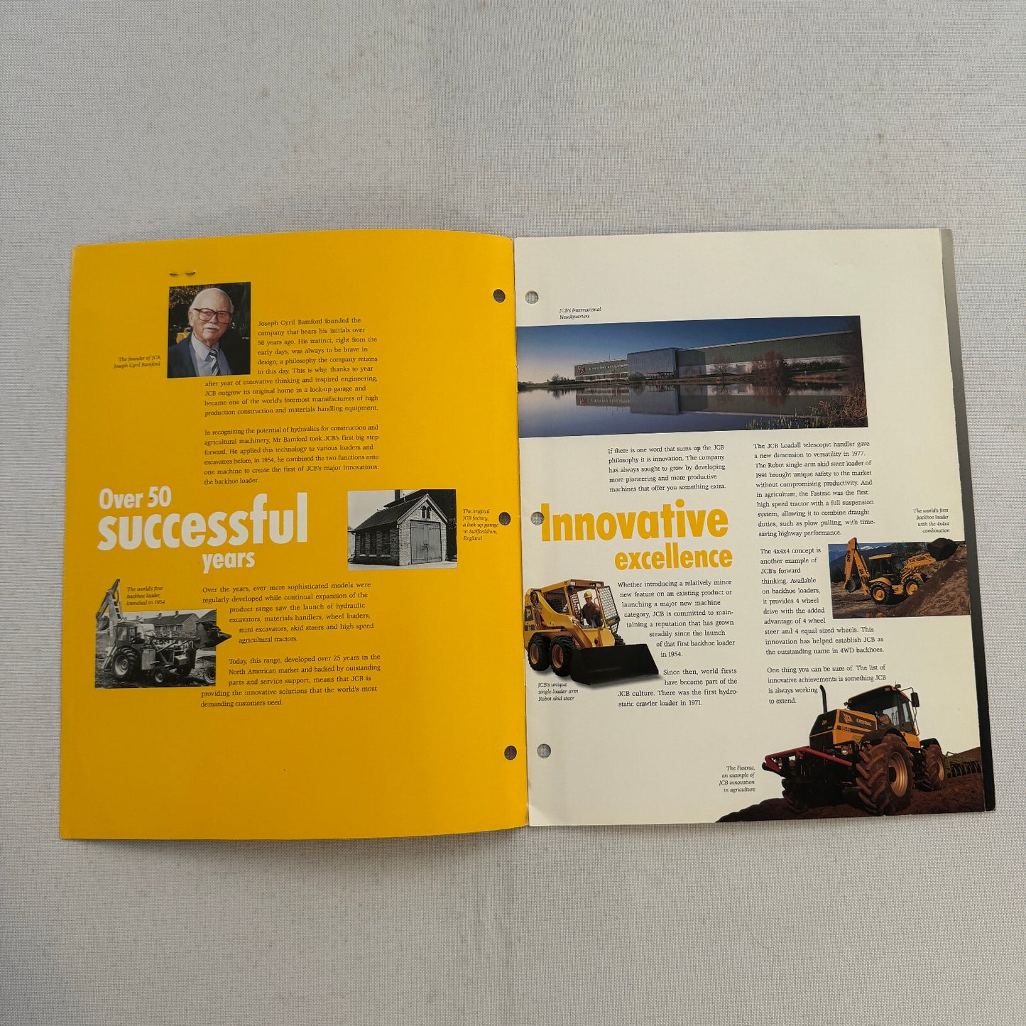 JCB Construction Equipment Sales Brochure Catalog Backhoe Loaders Forklift +