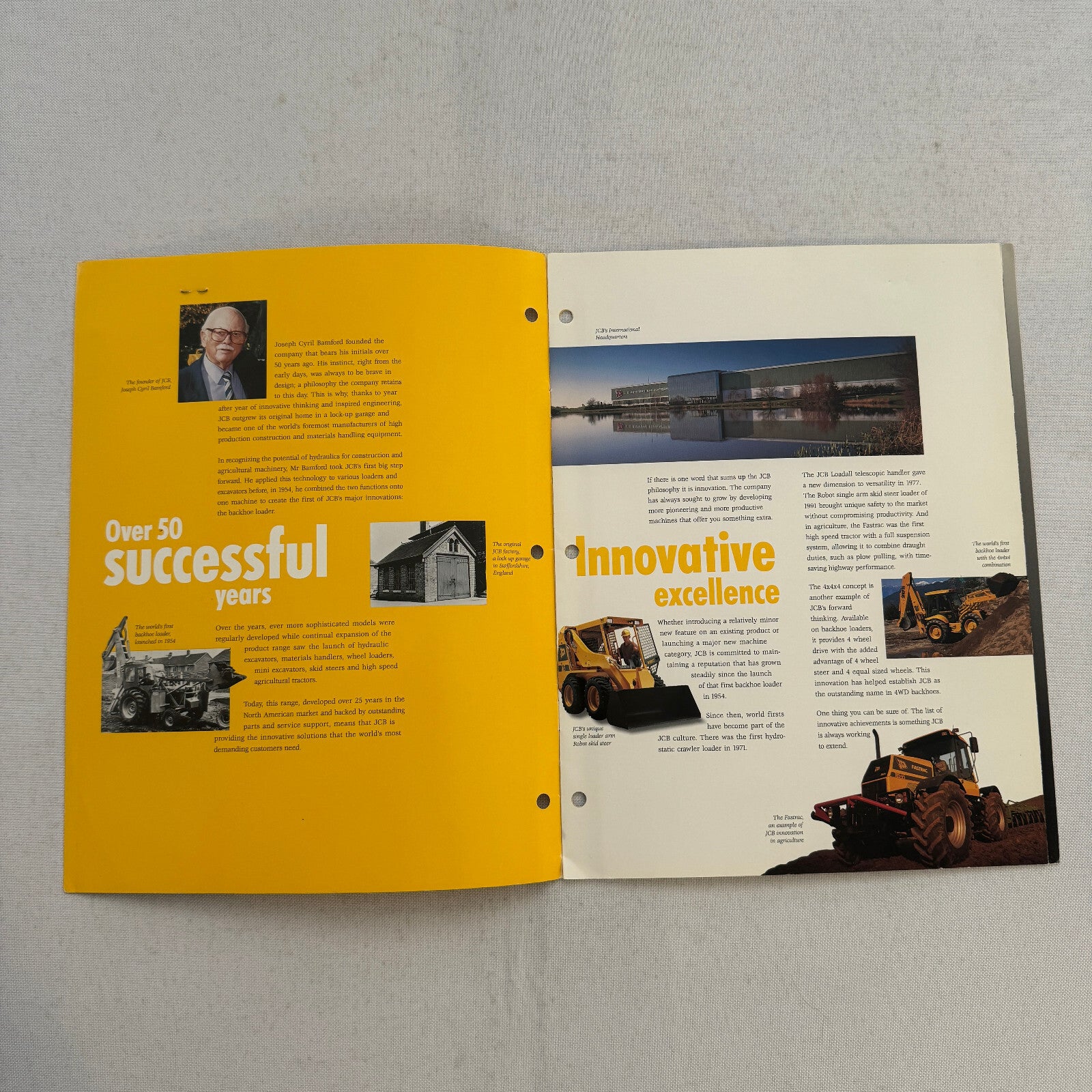 JCB Construction Equipment Sales Brochure Catalog Backhoe Loaders Forklift +