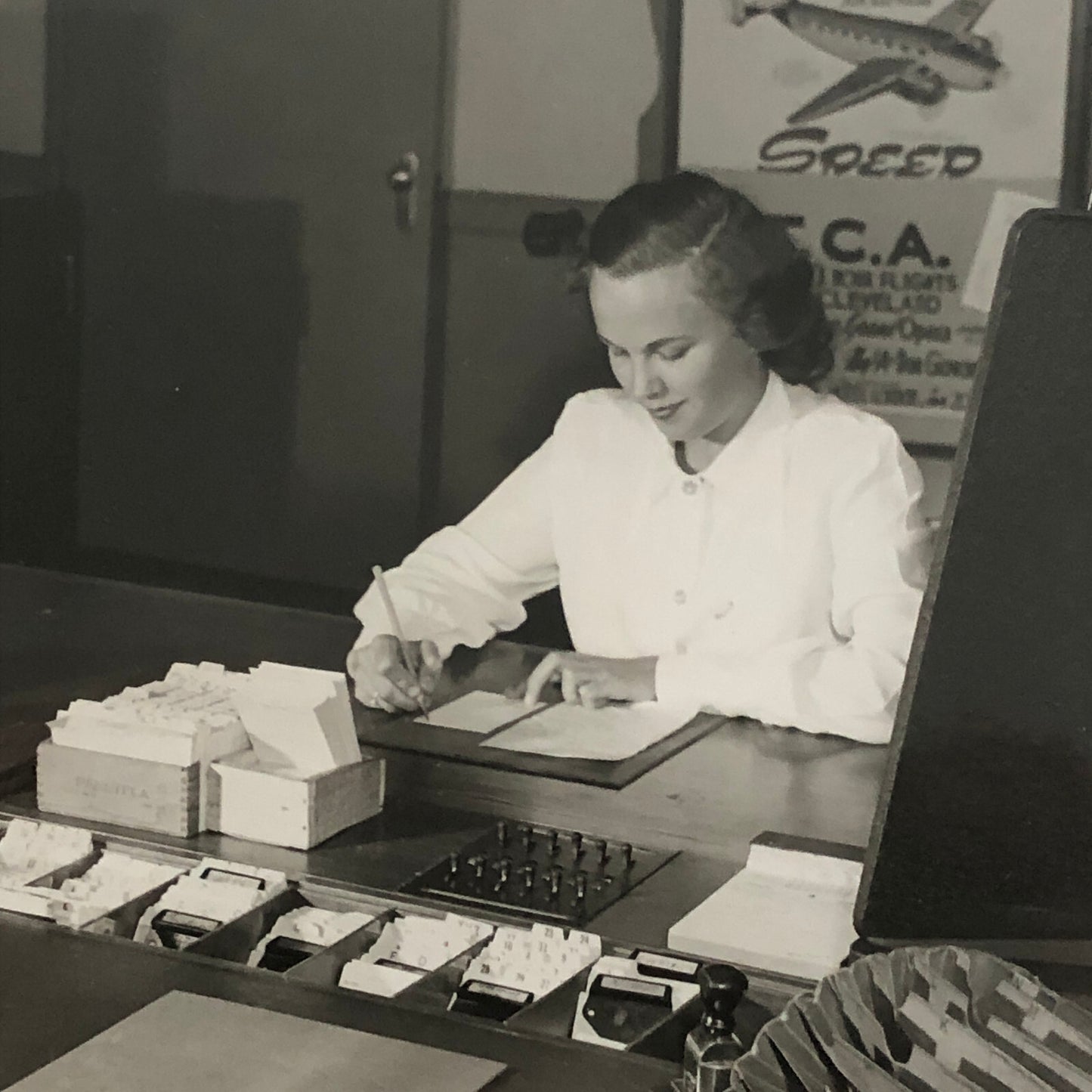Vintage Photo Photograph Office Worker London Ontario