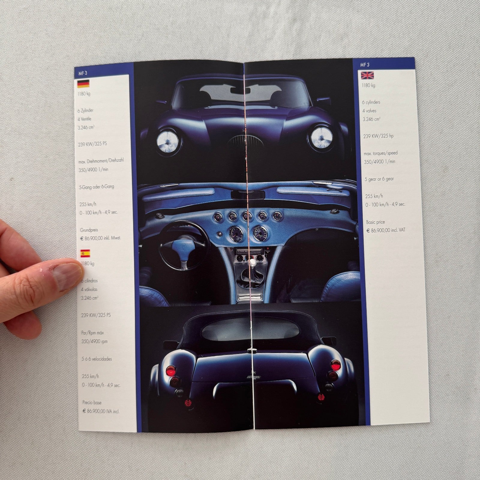 Wiesmann Car Sales Brochure Catalog Lot Wiesmann Roadster German Text
