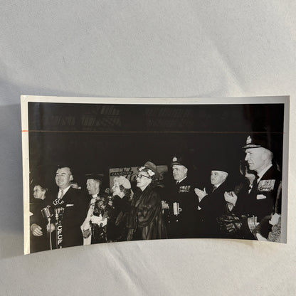Vintage Canadian Navy Officials Military Press Photo Photograph French 1954