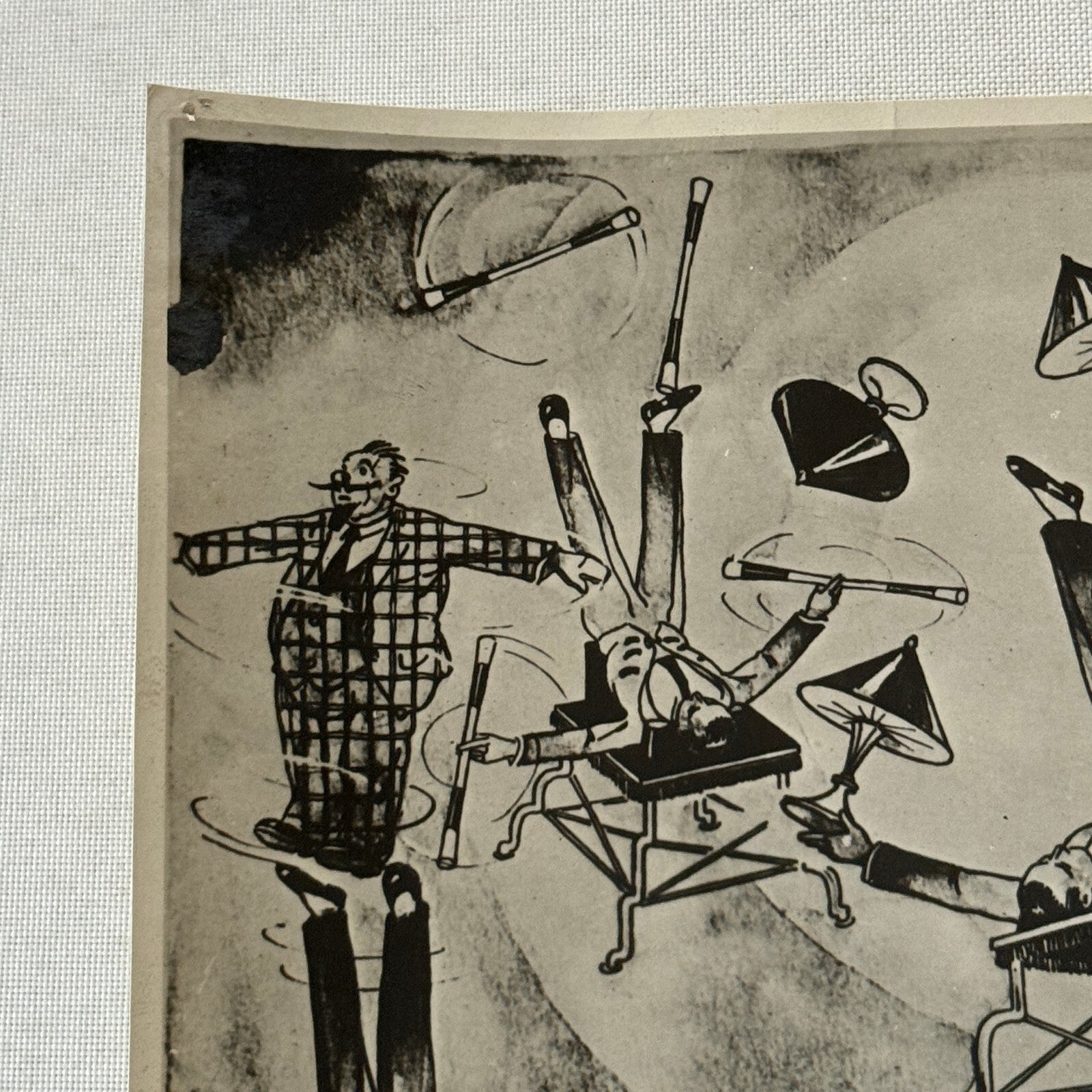 Vintage Circus Clown Acrobat Juggling Balancing Act Photo Photograph Percon