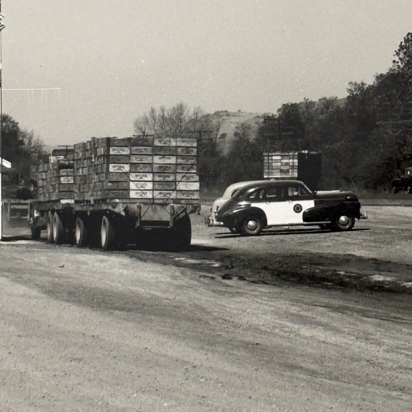 California Highway Inspection Station Vintage Photo Photograph
