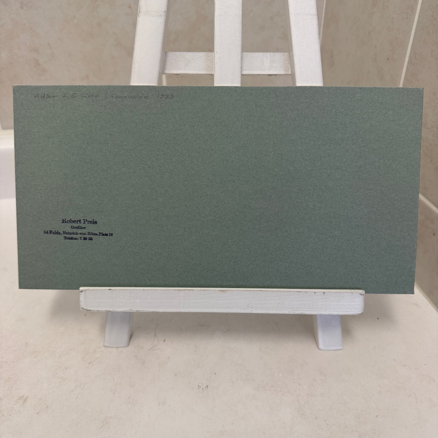 1939 Adler Limousine Car Automobile Illustration Art Drawing Hand Drawn