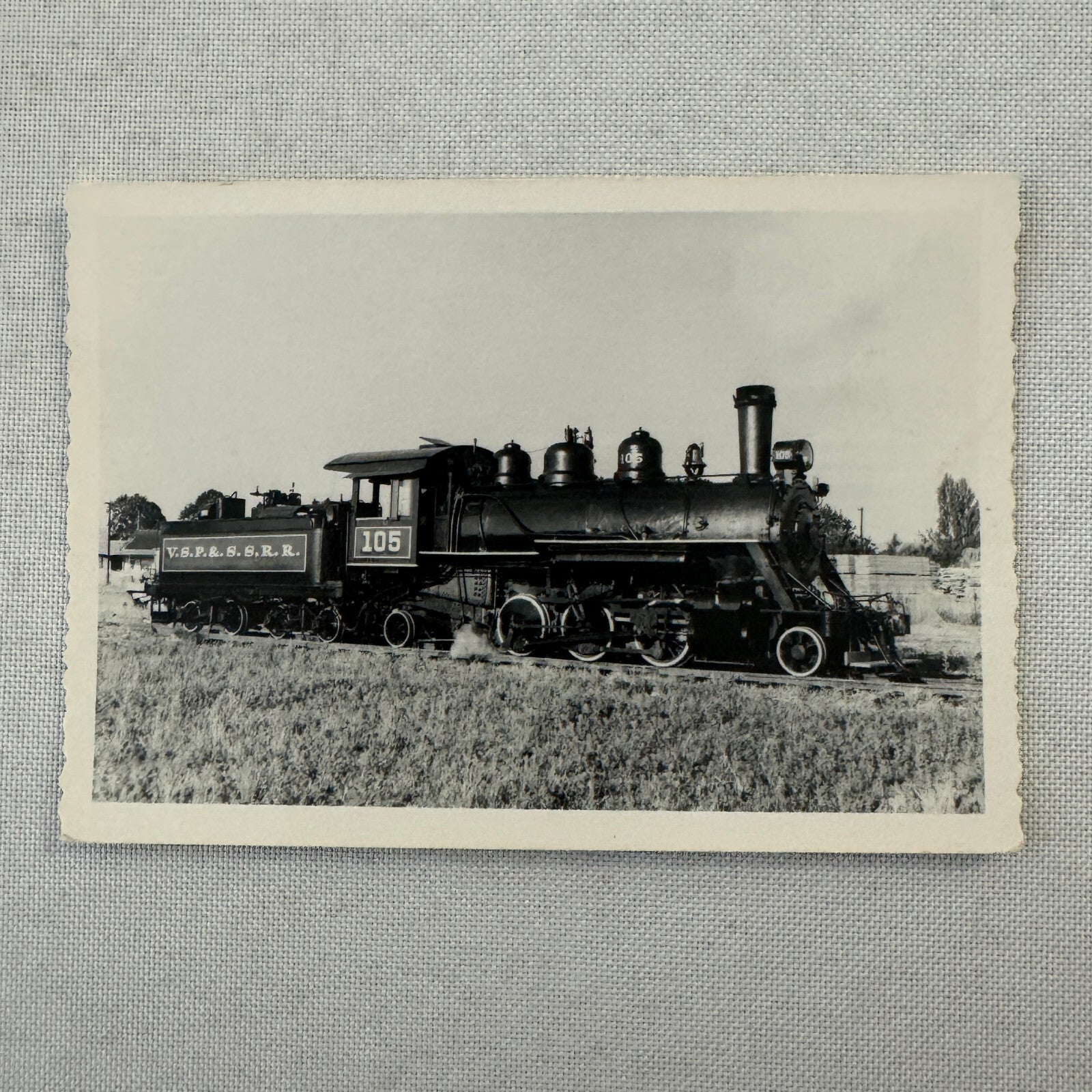 Vintage Train Locomotive Photo Photograph