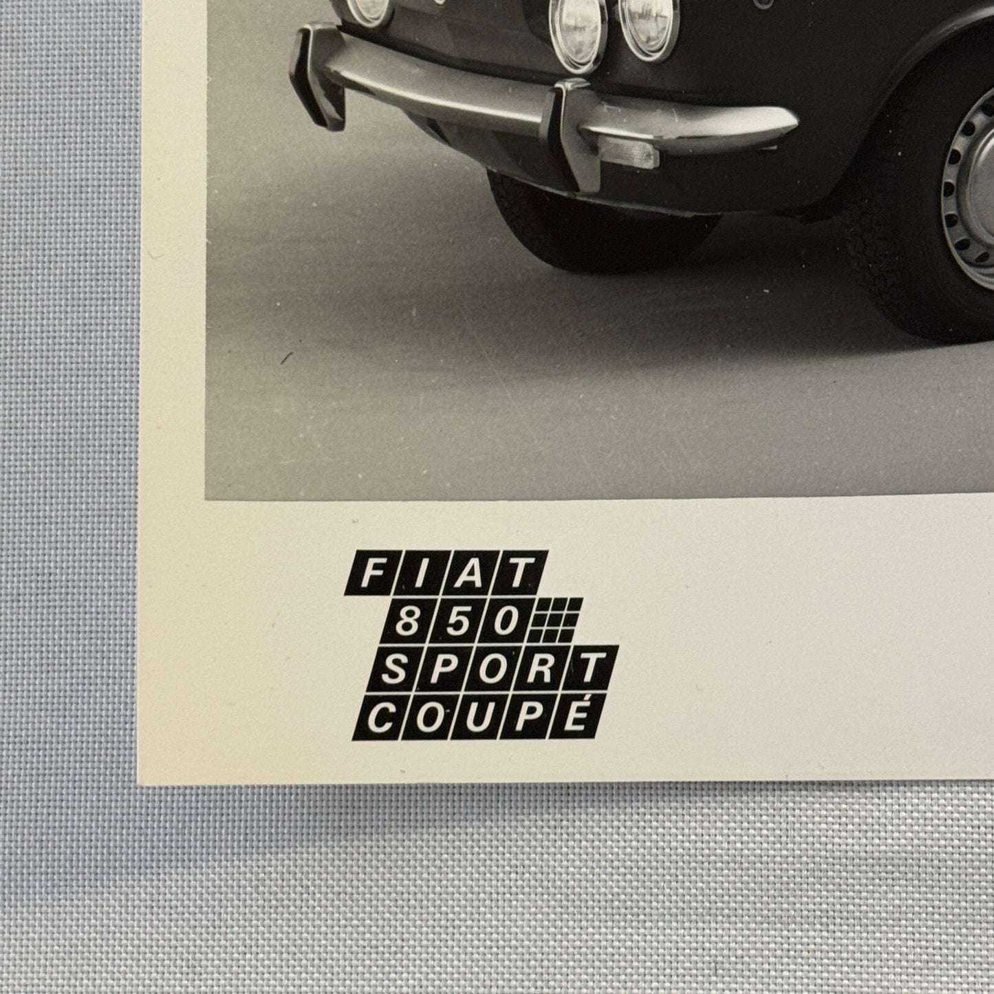 FIat 850 Sport Coupe Car Factory Press Photo Photograph Vintage