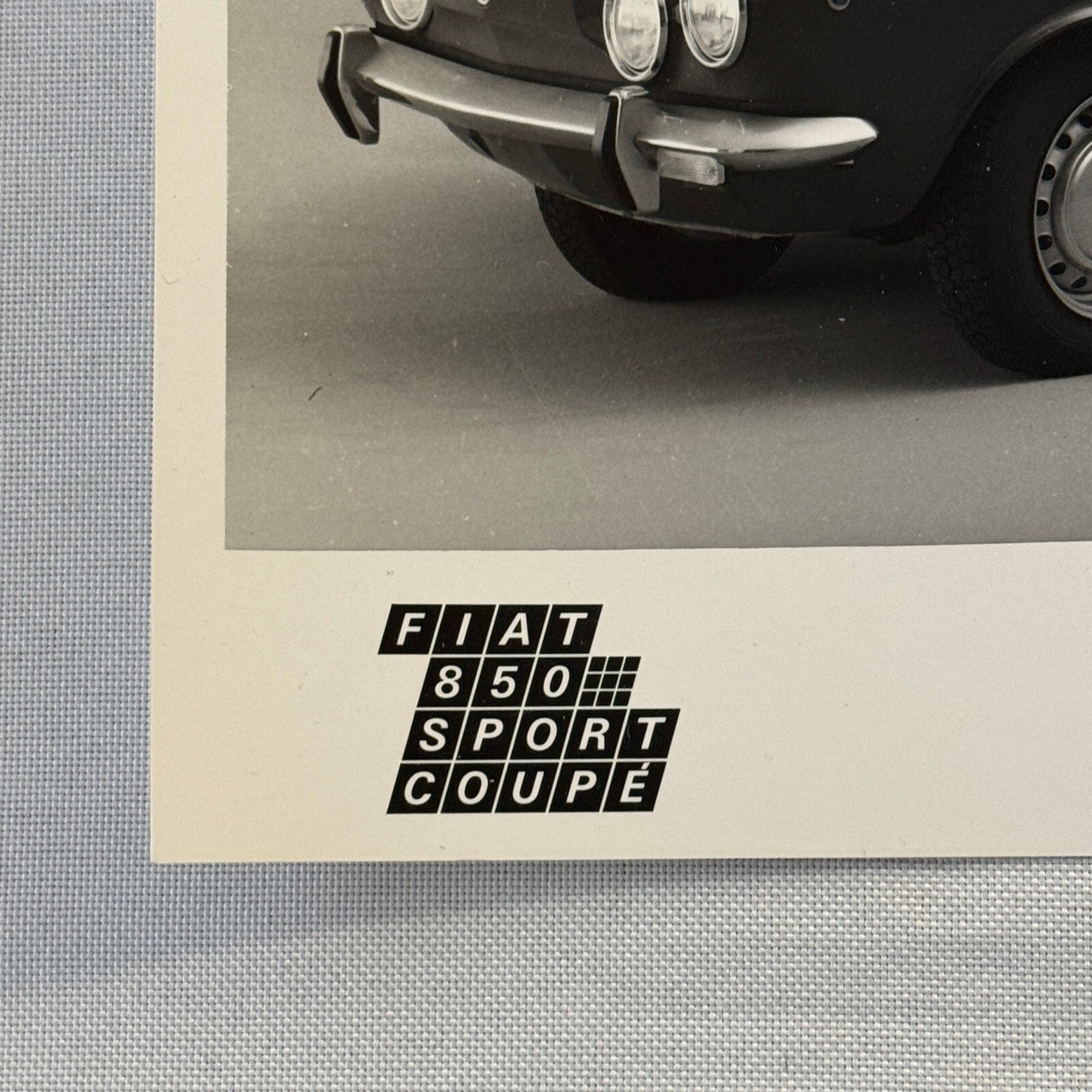 FIat 850 Sport Coupe Car Factory Press Photo Photograph Vintage