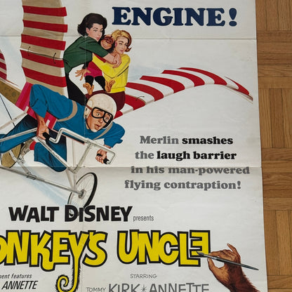 Vintage Disney Movie Poster The Monkeys Uncle 1964 Walt Disney Film