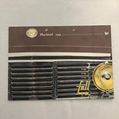 1961 Datsun Bluebird 1200 Car Sales Brochure Catalog Japanese JDM Deluxe Wagon +