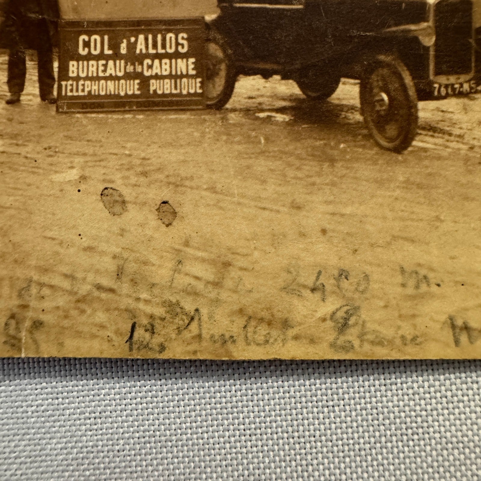 Vintage Photo Photograph Print Man with Early Car Automobile European