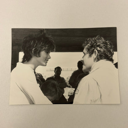 Vintage Racing Photo 1971 Hockenheim Jacky Ickx with Actress Uschi Glas