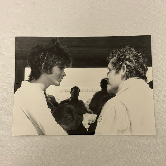 Vintage Racing Photo 1971 Hockenheim Jacky Ickx with Actress Uschi Glas