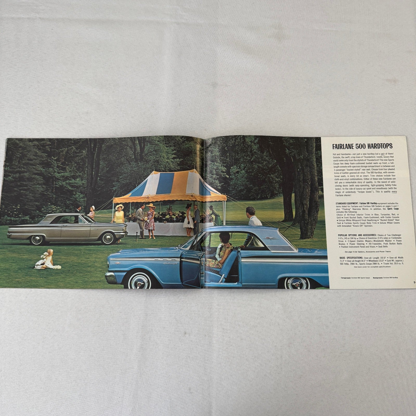 1963 Ford Fairlane Car Sales Brochure Catalog Canadian Fairlane 500 Wagon +