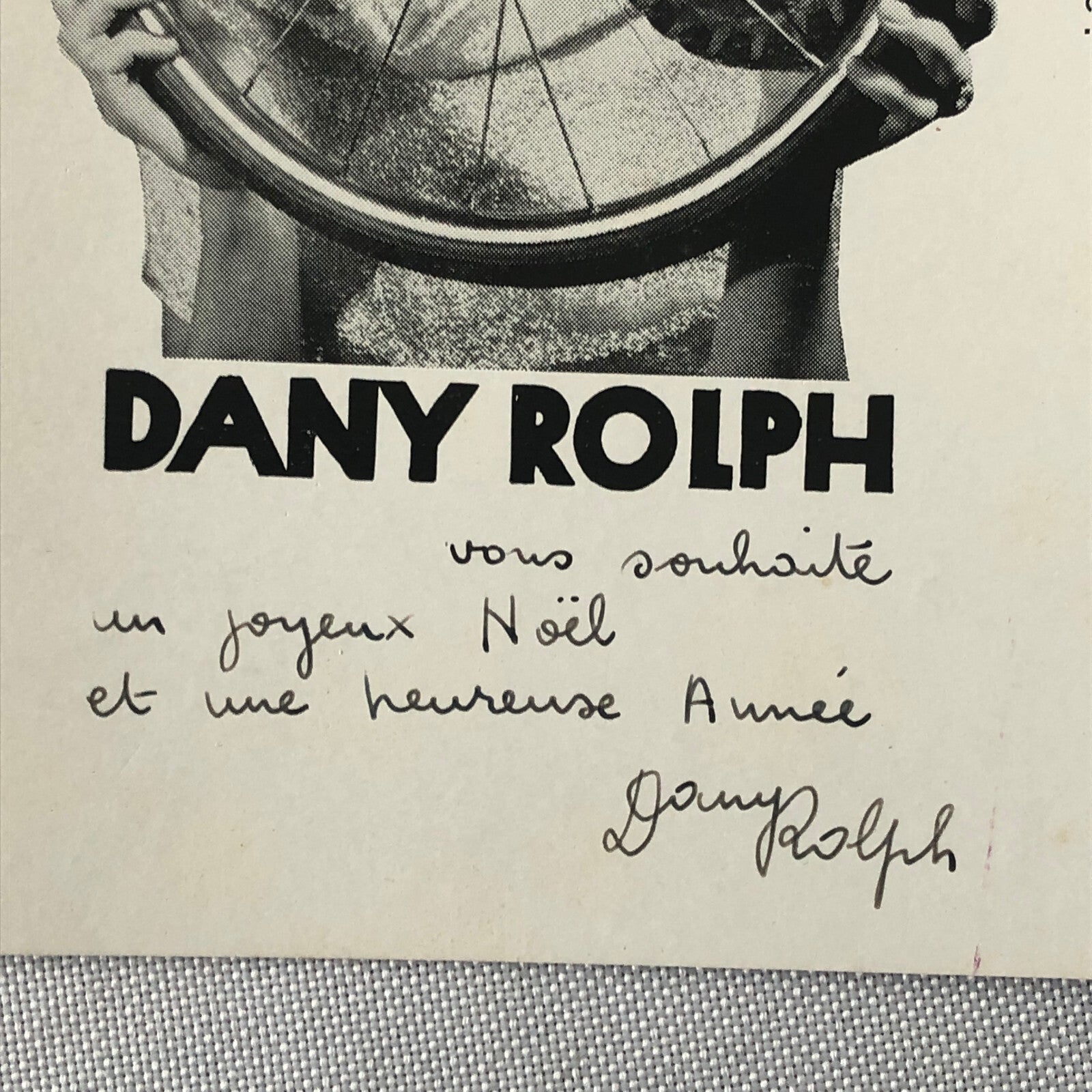 Circus Performer Unicycle Monocycle Act Postcard Post Card Dany Rolph Signed