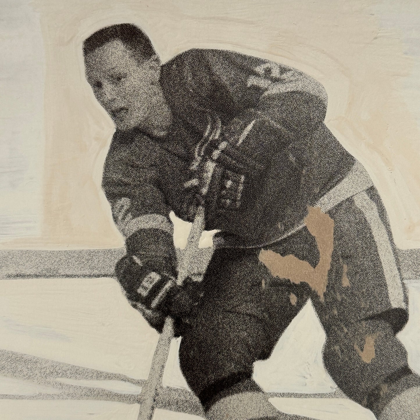 Detroit Red Wings Hockey Player Photo Photograph Vintage Mockup Bruce MacGregor