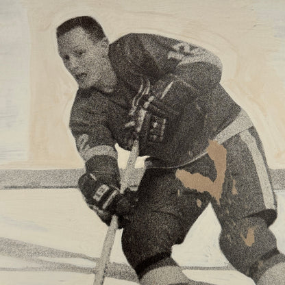 Detroit Red Wings Hockey Player Photo Photograph Vintage Mockup Bruce MacGregor